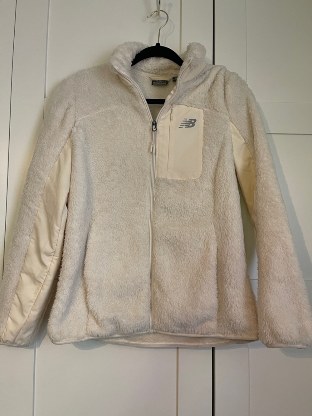 New Balance Cream Sherpa Fleece Jacket